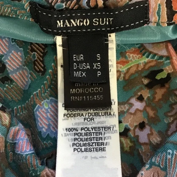 MANGO SUIT PAISLEY PRINT RUCHED SLEEVELESS DRESS - Picture 7 of 8